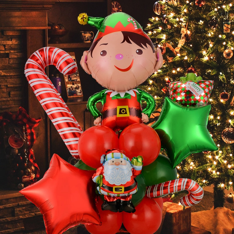 Christmas Party Foil Balloons Set