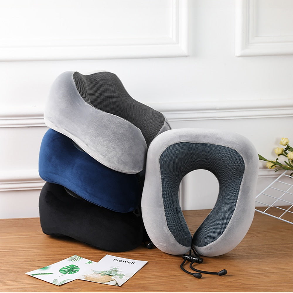 Soft Travel Pillow U Shaped Healthcare Memory Foam Neck Cervical Airplane Cushion