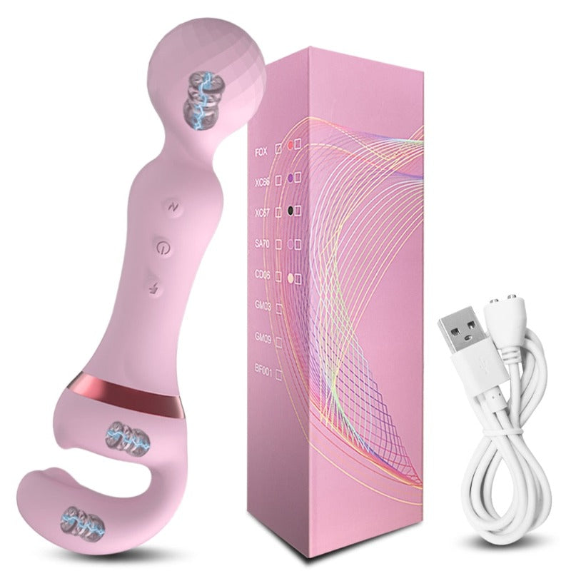Powerful 3-In-1 Magic Wand Vibrator Clitoris G-Spot Stimulations Women