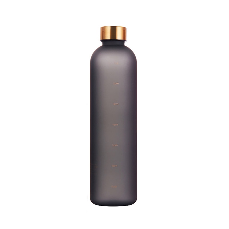 1L Water Bottle Time Marker Bpa Free Frosted Drinkbottles