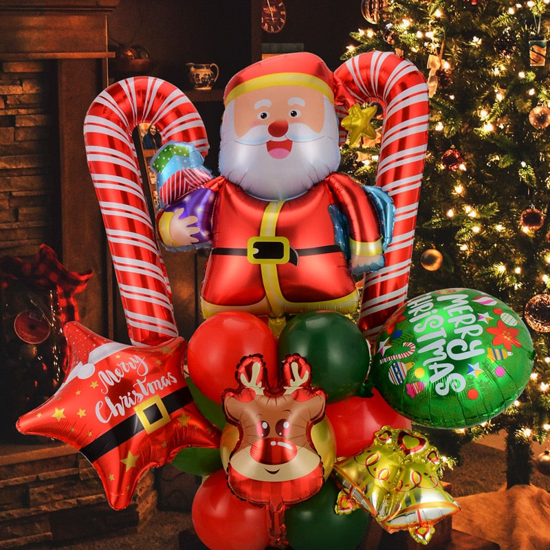 Christmas Party Foil Balloons Set