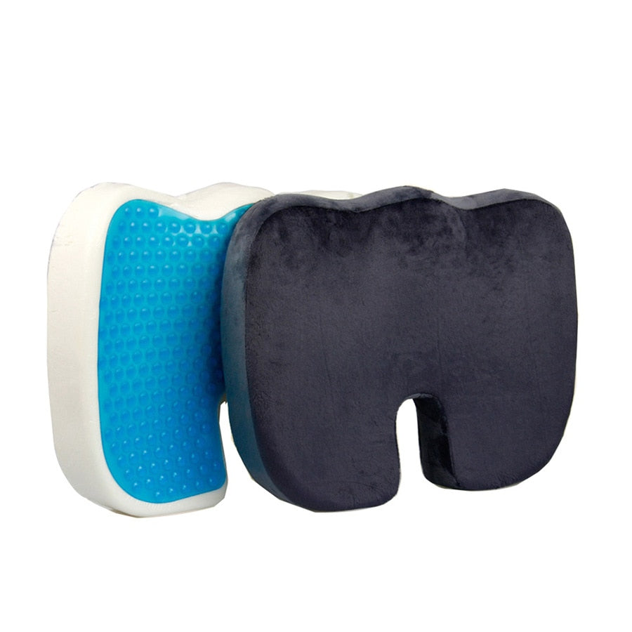 U Shape Seat Cushion With Removable Cover Cooling Gel Memory Foam Non Slip Ergonomic