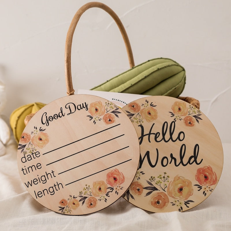 Baby Milestone Cards Double-Sided Flowers Photography Props