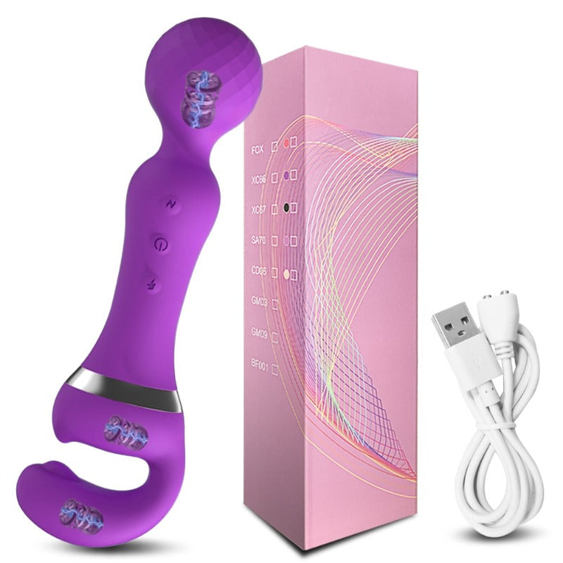 Powerful 3-In-1 Magic Wand Vibrator Clitoris G-Spot Stimulations Women