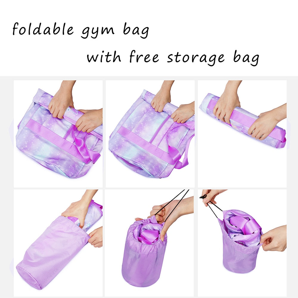 Colourful Galaxy Kids Weekender Dancing Gymnastics Duffle Bag