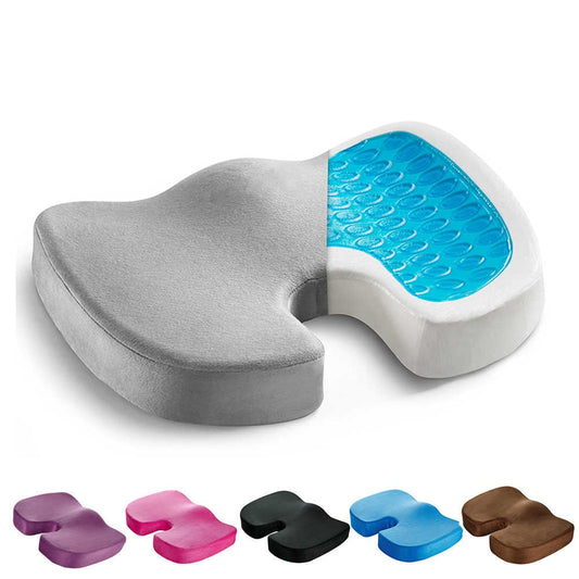 U Shape Seat Cushion With Removable Cover Cooling Gel Memory Foam Non Slip Ergonomic