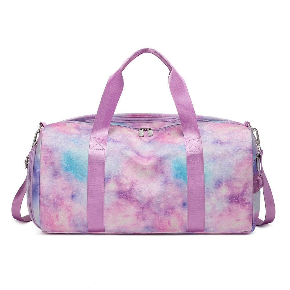 Colourful Galaxy Kids Weekender Dancing Gymnastics Duffle Bag
