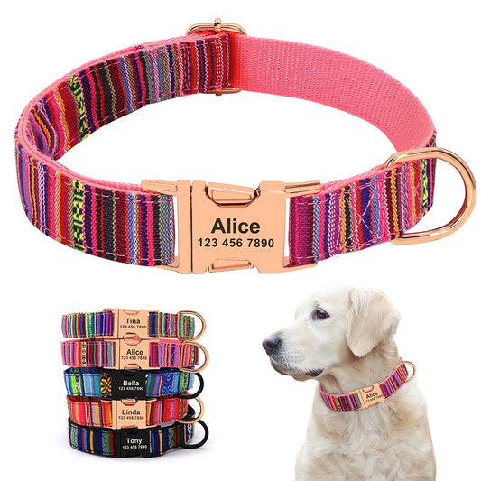 Custom Printed Dog Collars Small Large Dogs