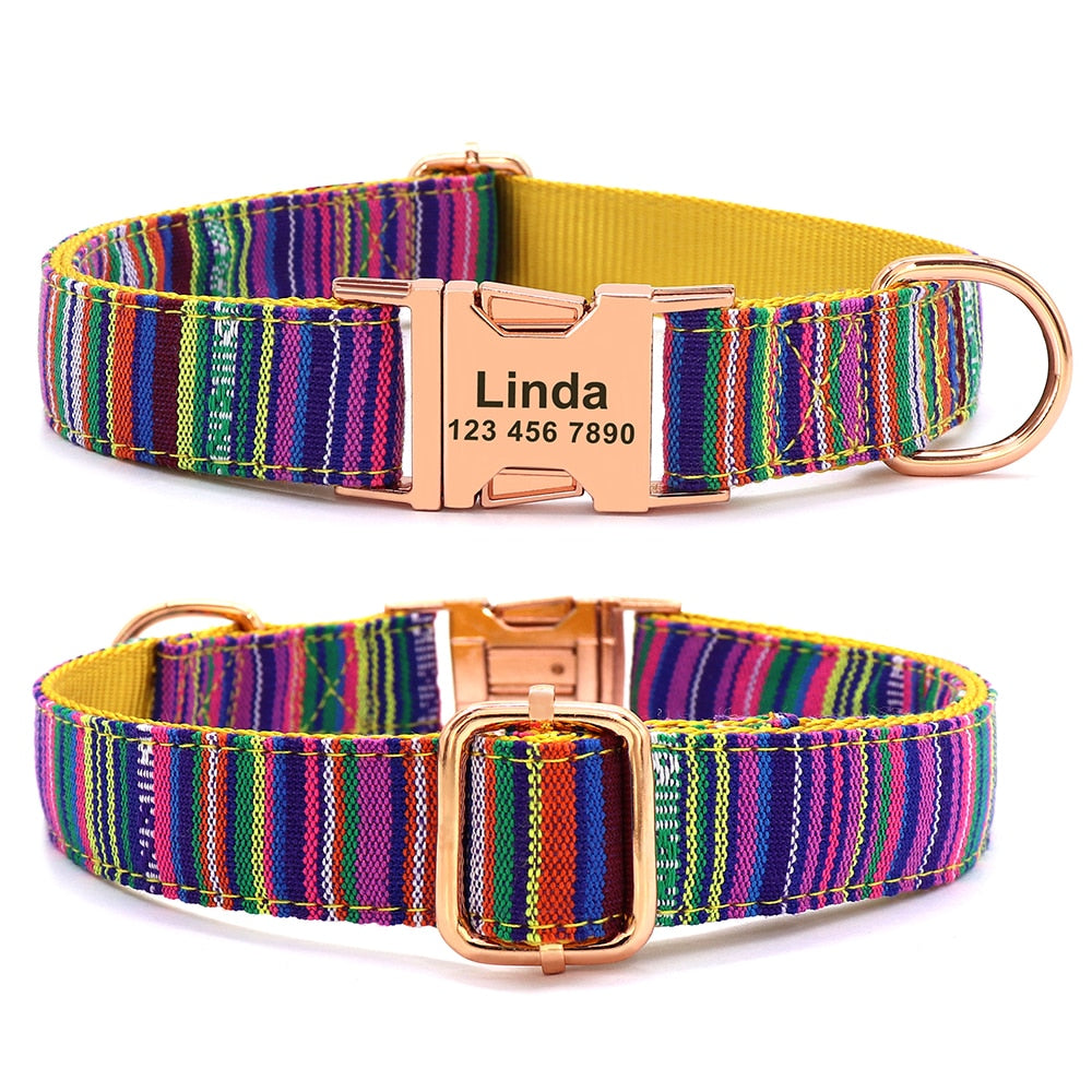 Custom Printed Dog Collars Small Large Dogs