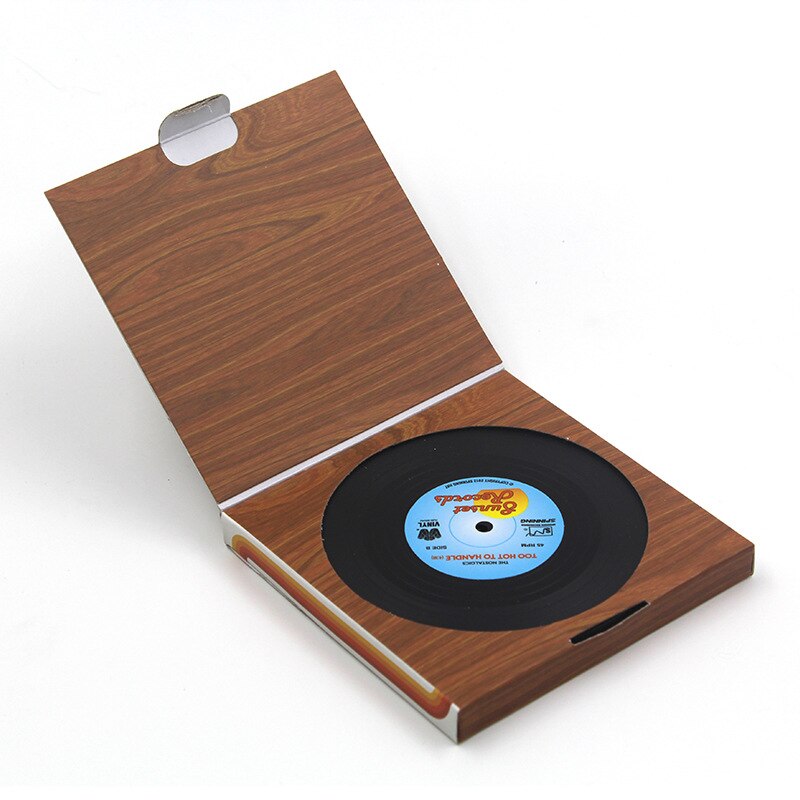 2 Pieces Heat Resistant Coasters Placemats Silicone Records Vinyl Retro Gift Idea