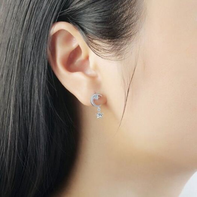 Veile Studios S925 Asymmetrical Earrings Jewelry Women's Silver
