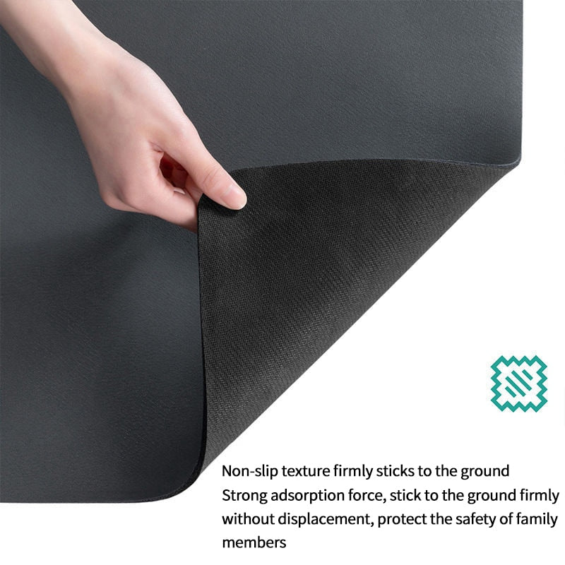 Absorbent Rubber Dish Drying Drain Mat Kitchen Accessories