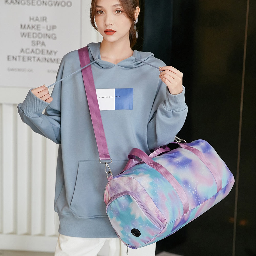 Colourful Galaxy Kids Weekender Dancing Gymnastics Duffle Bag