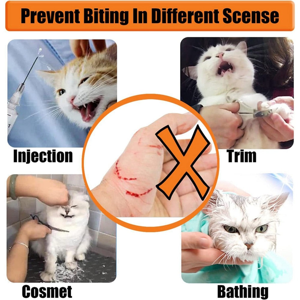 Transparent Cat Muzzle Breathable Dogs Cats Bathing Grooming Tools Anti Bite Puppy Kitten Muzzles Mask Pet Product