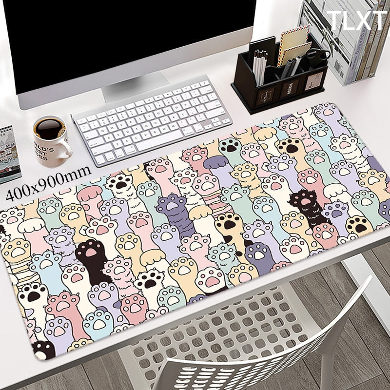 Cute Cat Kitten Kawaii Large Mouse Pad Desk Mat Home Office
