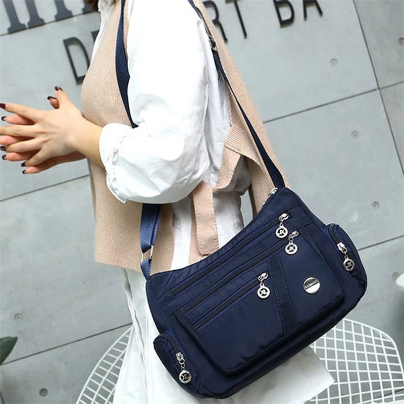 Shoulder Messenger Bag Women Crossbody Purse Nylon Waterproof Travel