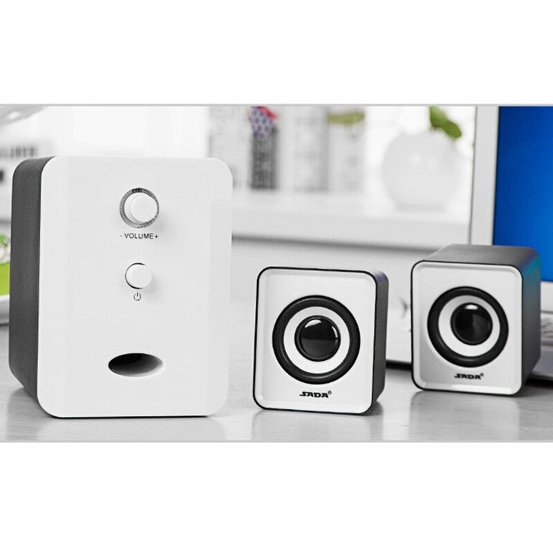 Sada D 201 Usb Wired Combination Speakers Computer Bass Stereo Music Player Subwoofer Sound Box For Desktop Laptop Noteb