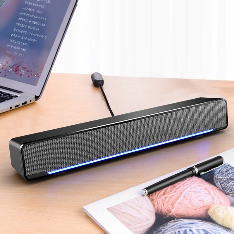 Sada V 196 Usb Wired Computer Bar Stereo Subwoofer Powerful Music Player Bass Surround Sound Box 3.5Mm Audio Input For P