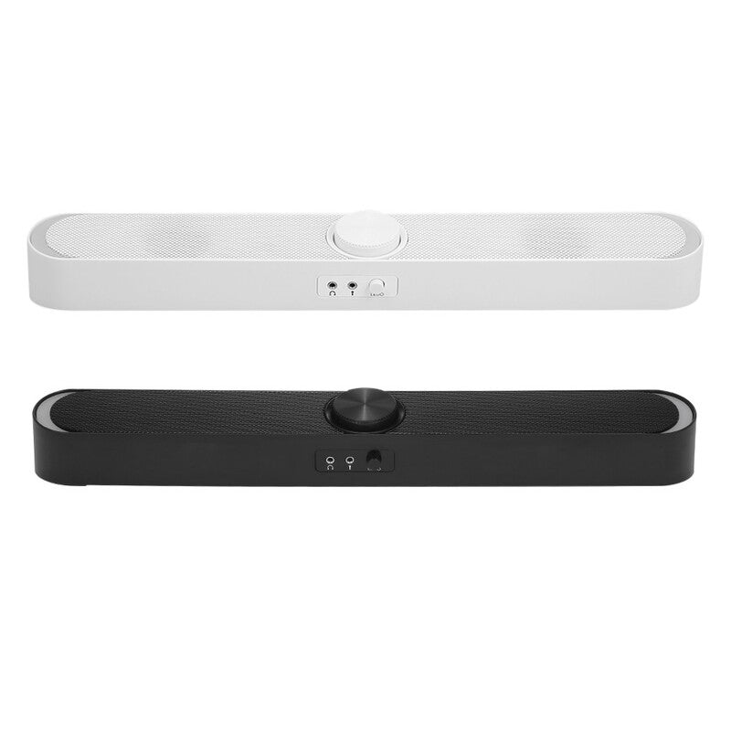 Sada V 198 Usb Powered Sound Bar Computer Speakers With Led Lights 3.5Mm Audio Mic Plug Wired Soundbar For Pc Cellphone