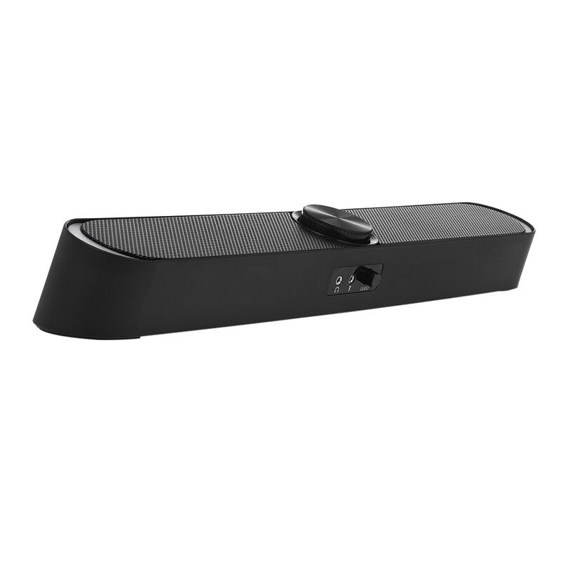 Sada V 198 Usb Powered Sound Bar Computer Speakers With Led Lights 3.5Mm Audio Mic Plug Wired Soundbar For Pc Cellphone