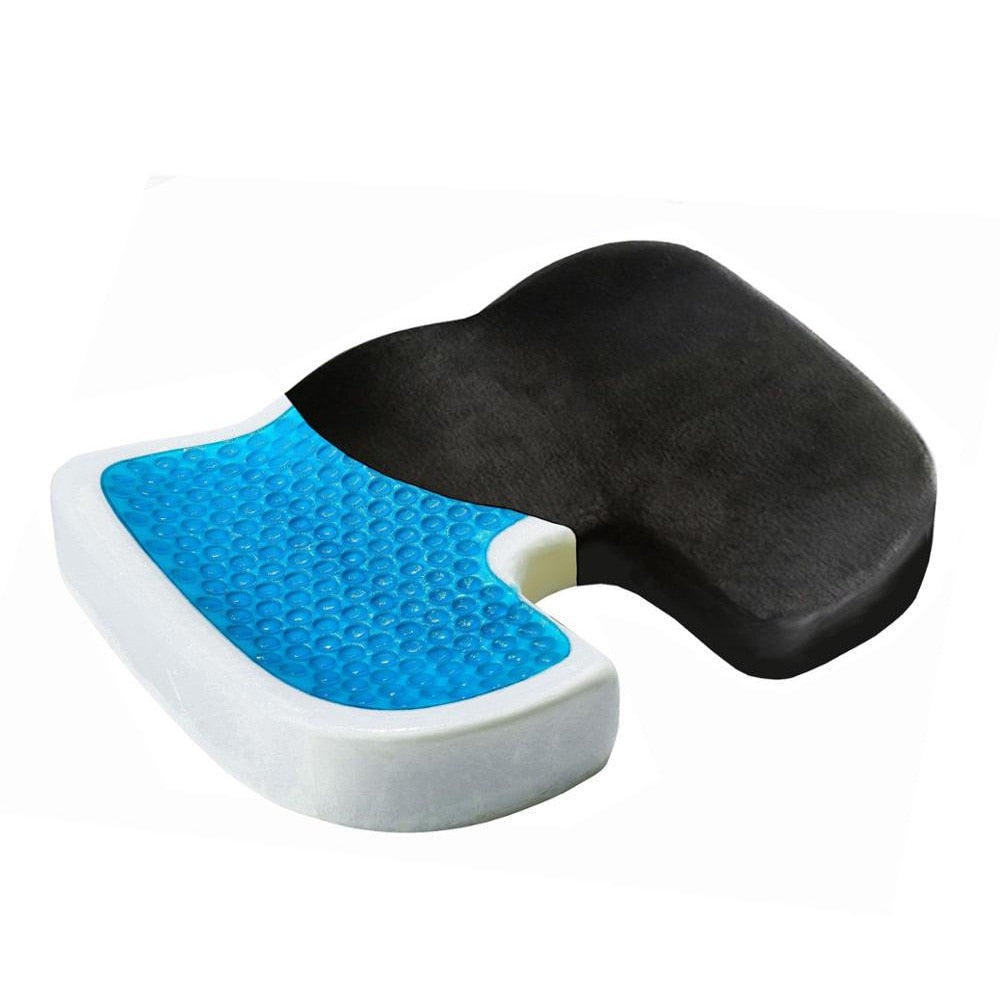 U Shape Seat Cushion With Removable Cover Cooling Gel Memory Foam Non Slip Ergonomic