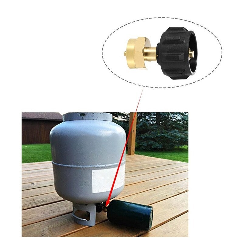 Safety Qcc1 Type1 Regulator Valve Refill Adapter For 1Lb Small Cylinders Propane Refiller Canister Fill Coupler Solid Br