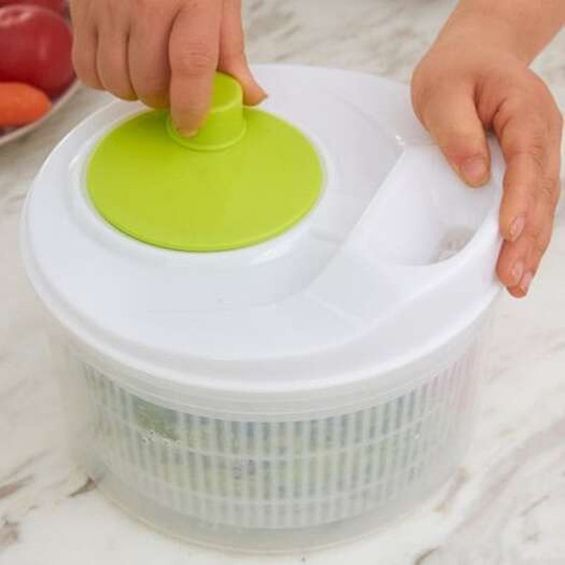 Salad Spinner Fruit Vegetable Dryer White