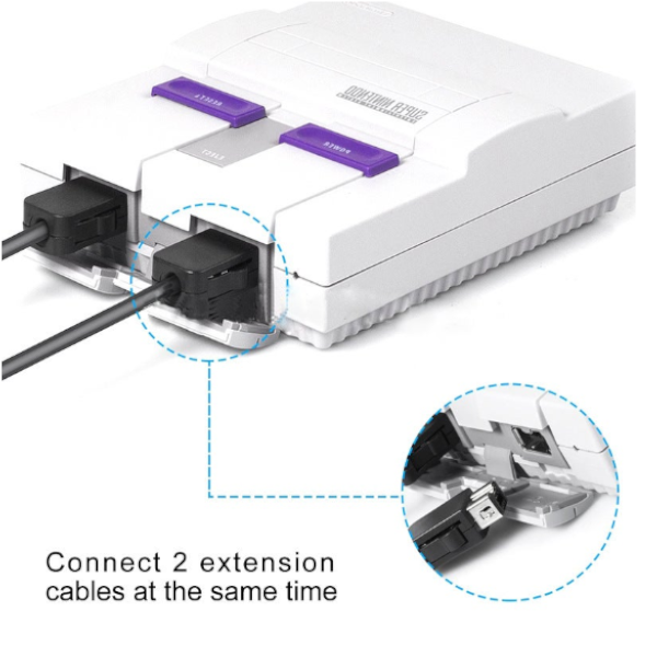 2Pack Classic Controller Snes Extension Cable 3M / 10 Ft Super Nes Power Cord For Nintendo Edition Mini