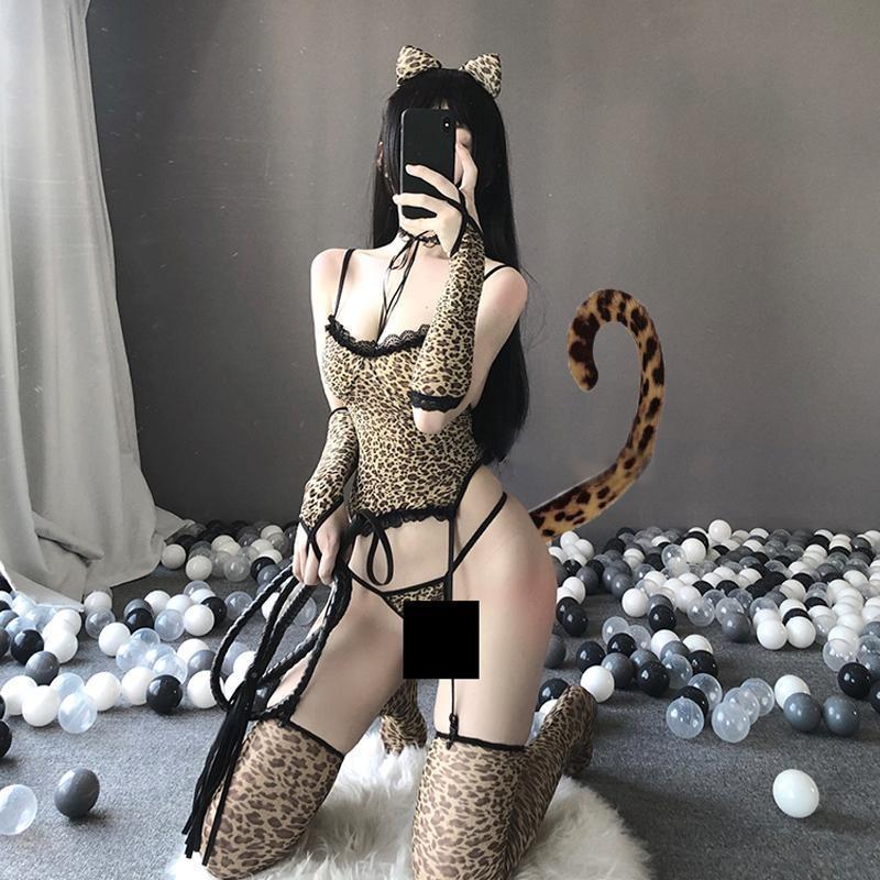 Sassy Leopard Set Cosplay Sexy Costume Lingerie Wild Animal