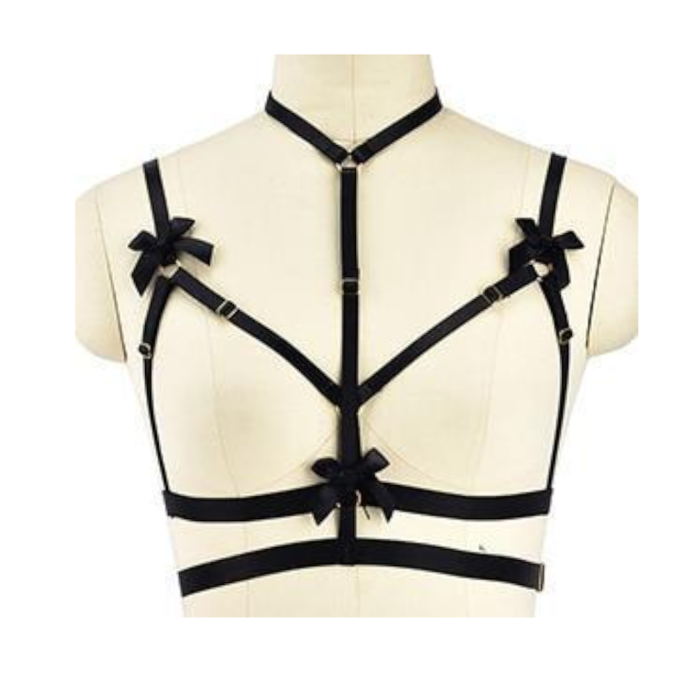 Satin Body Harness For Women Fetish Clothing