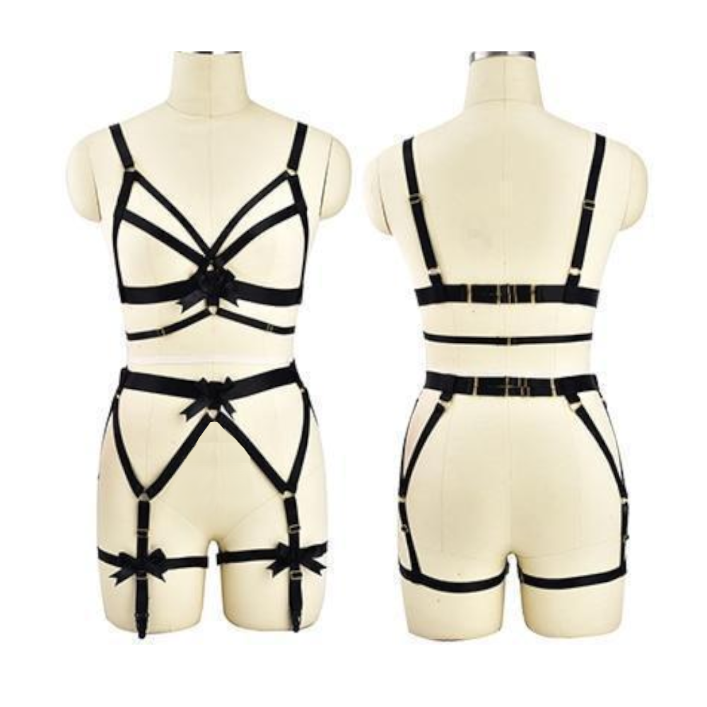 Satin Body Harness For Women Fetish Clothing