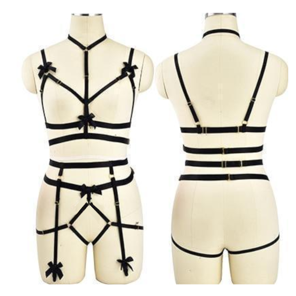Satin Body Harness For Women Fetish Clothing