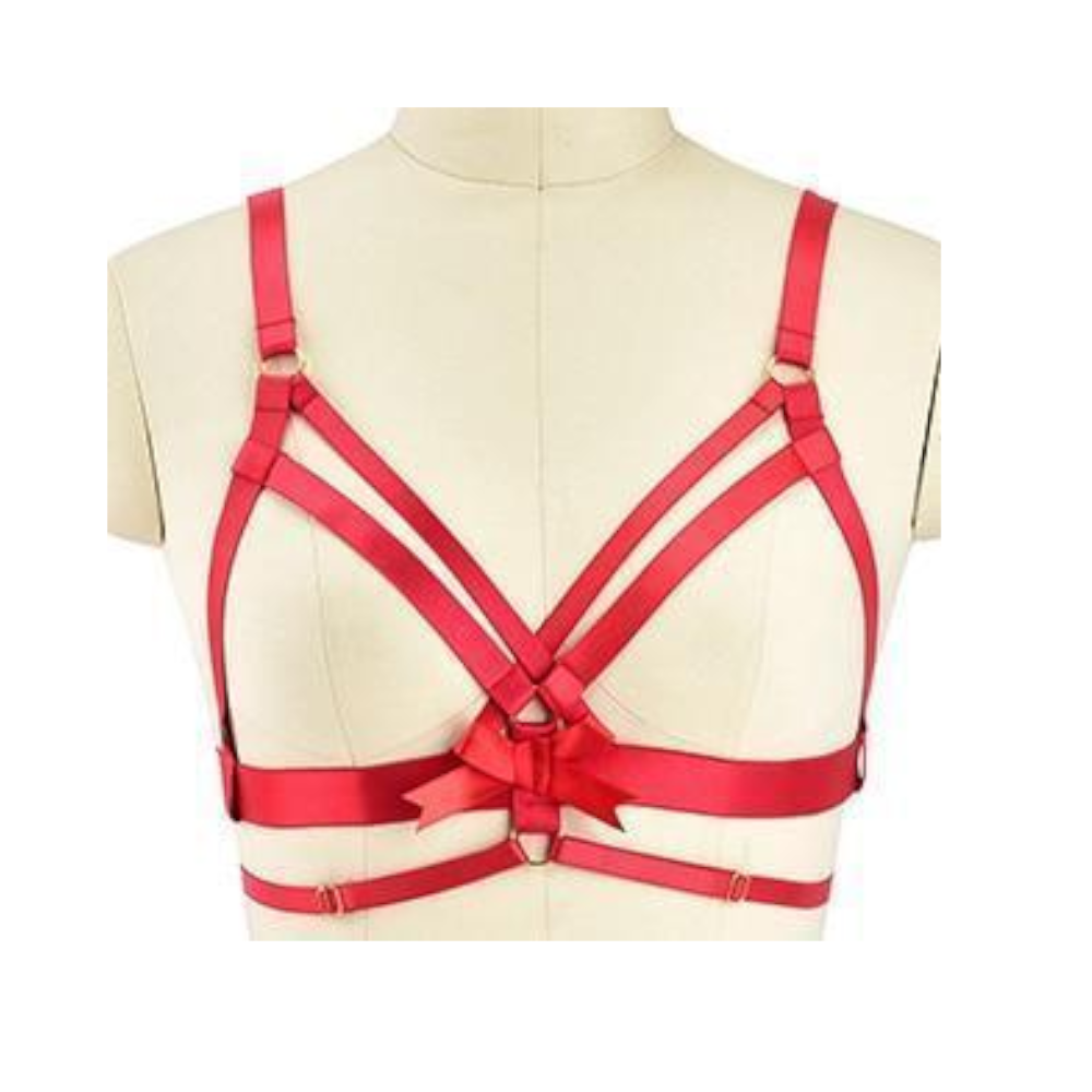 Satin Body Harness For Women Fetish Clothing