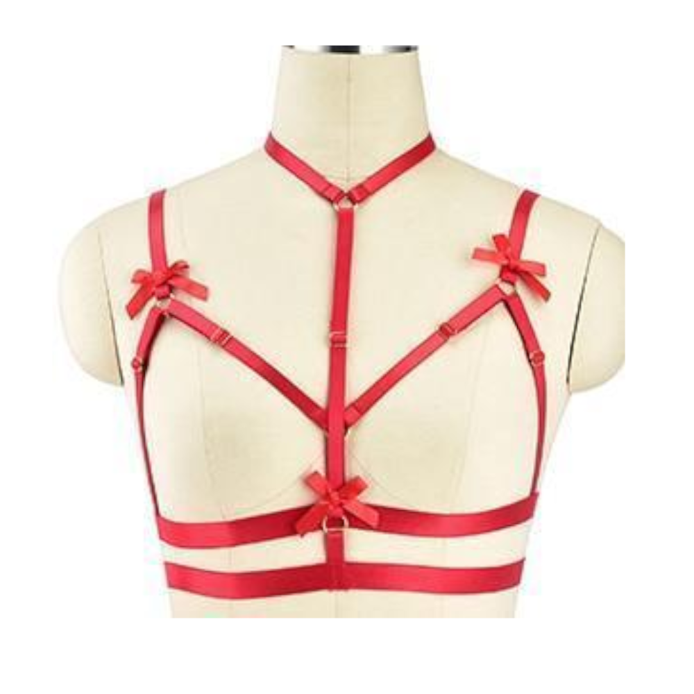Satin Body Harness For Women Fetish Clothing