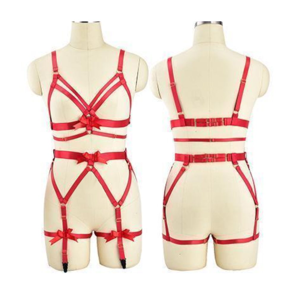 Satin Body Harness For Women Fetish Clothing