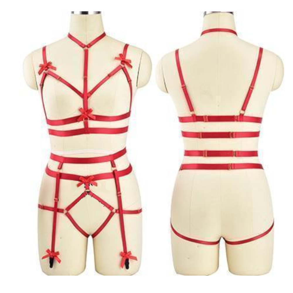 Satin Body Harness For Women Fetish Clothing