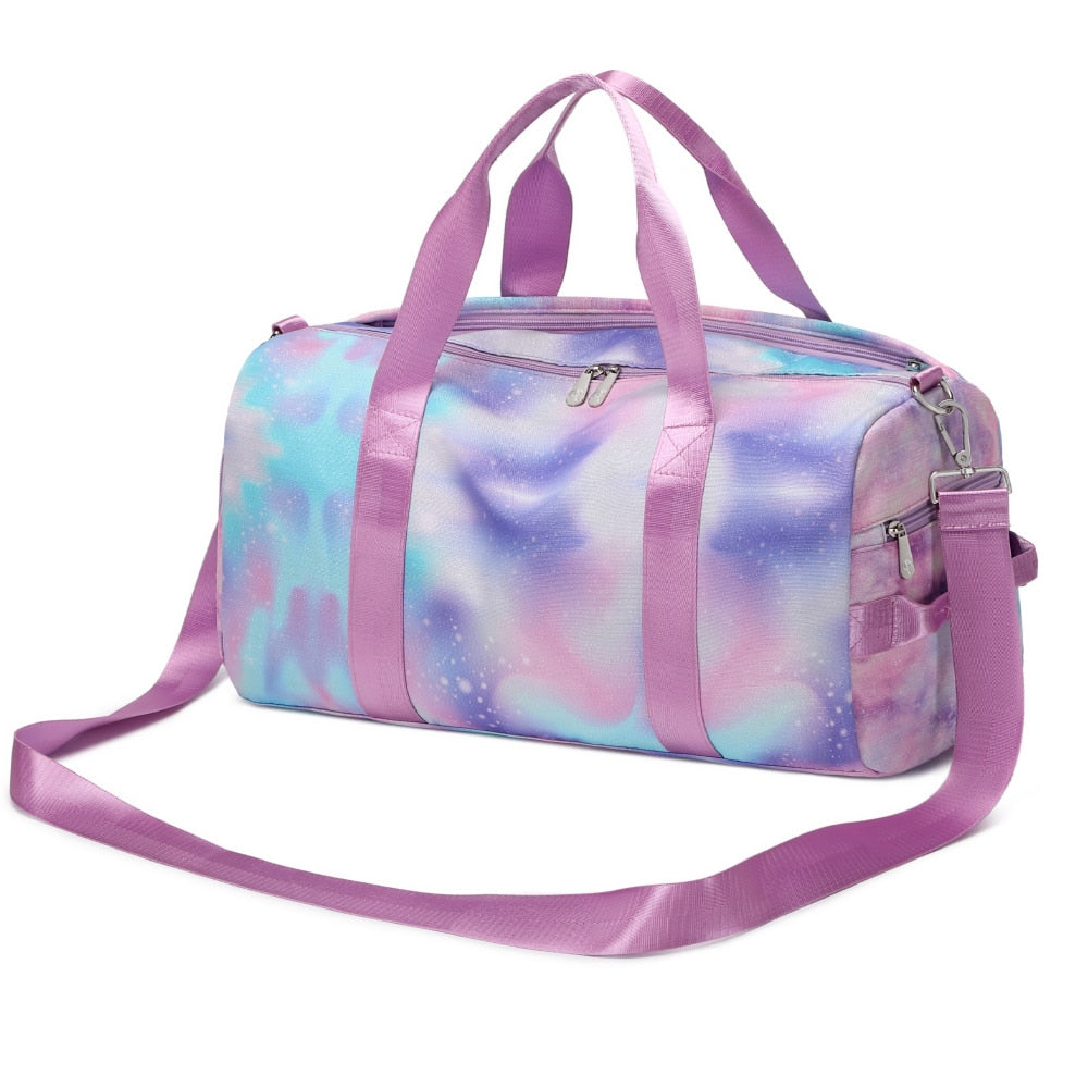 Colourful Galaxy Kids Weekender Dancing Gymnastics Duffle Bag