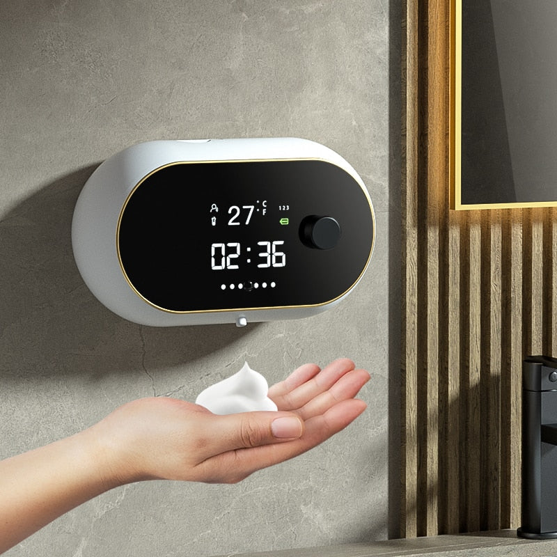 Temperature Display Induction Liquid Foam Automatic Soap Dispenser