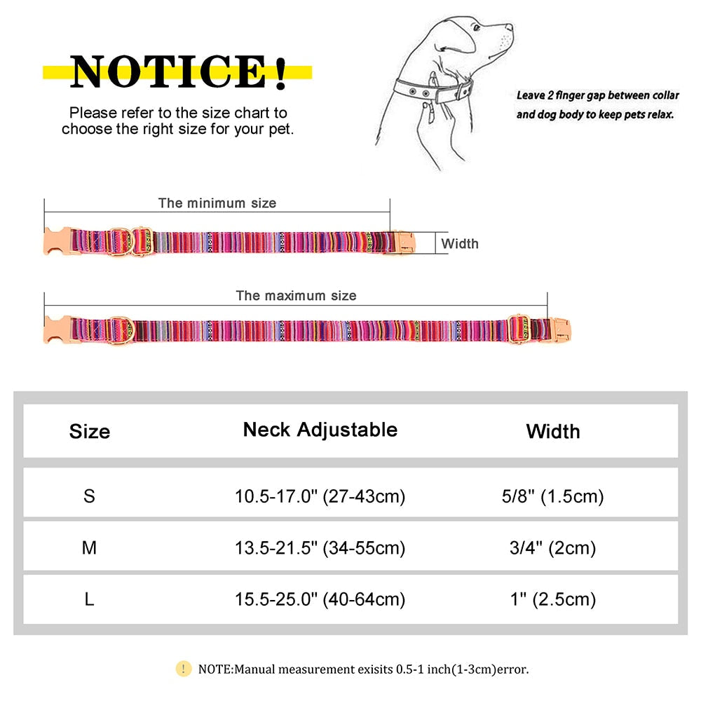 Custom Printed Dog Collars Small Large Dogs