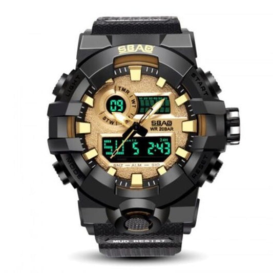 Veile Studios Sbao Men Outdoors Waterproof Electronic Watch Gold