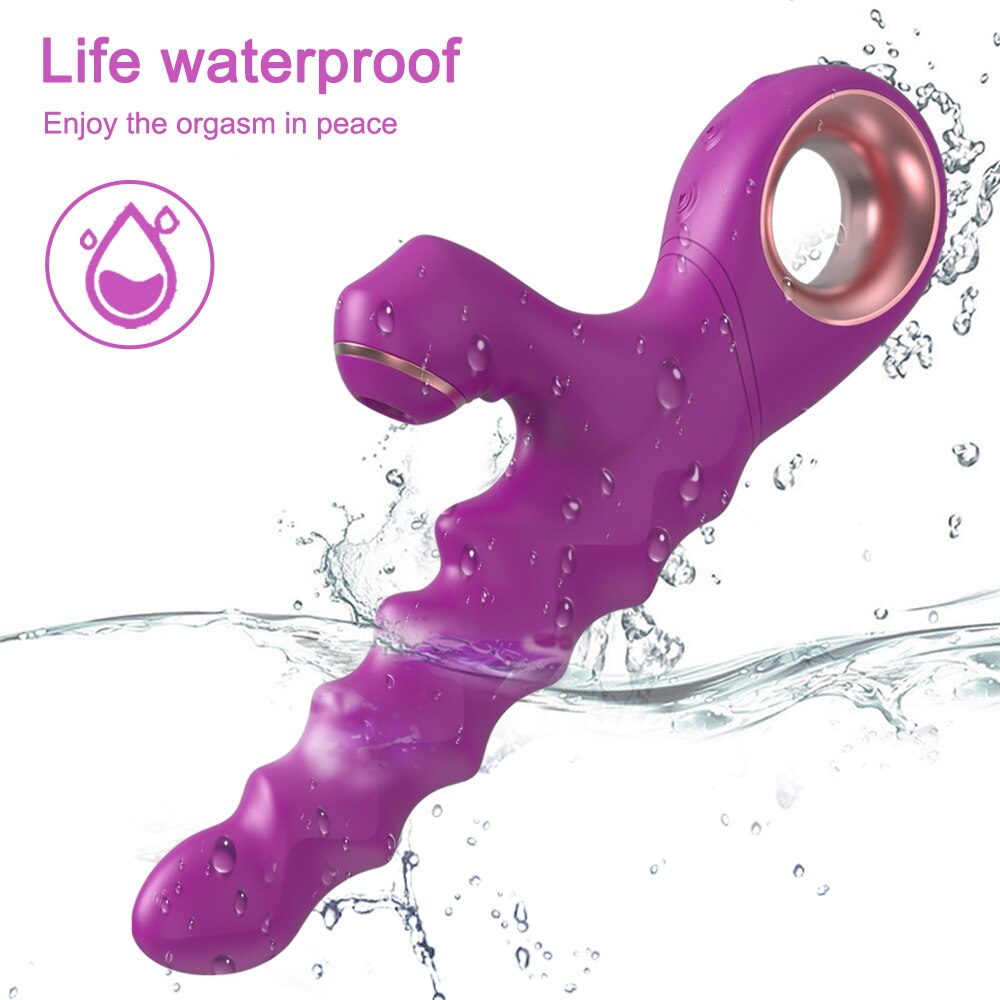 Thrusting Dildo Vibrator Female Clitoris Sucker Stimulator Clitoral Sucking Heating Vibrating