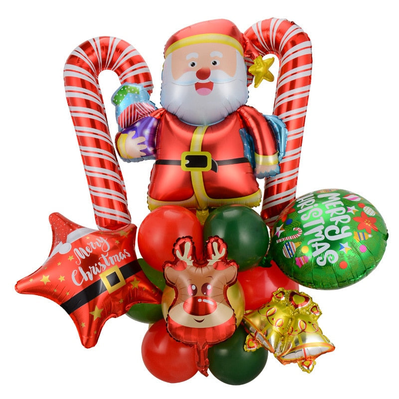 Christmas Party Foil Balloons Set