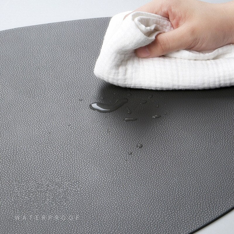 Washable Heat Mat Pu Leather Placemat Coaster Set