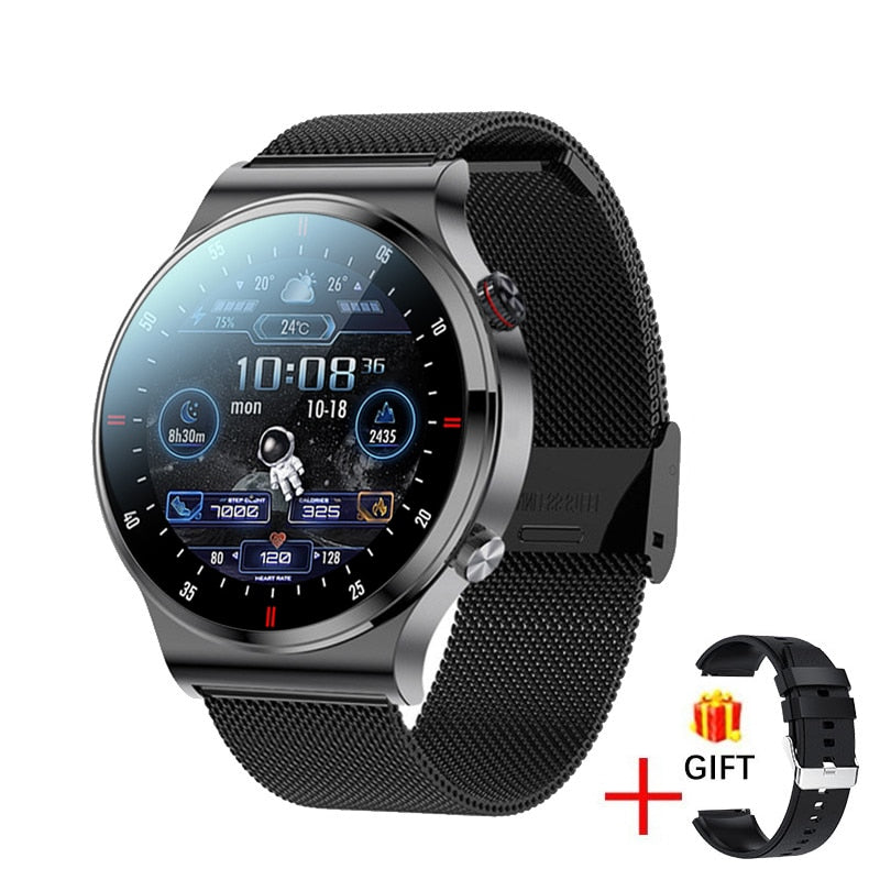 Nfc Bluetooth Calling Sports Fitness Smart Watch For Men Black Silver