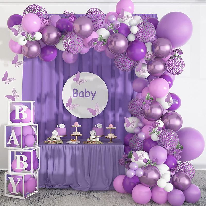 Butterfly Balloons Garland Arch Kit Purple Birthday Party Wedding Decor