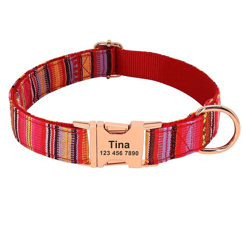Custom Printed Dog Collars Small Large Dogs