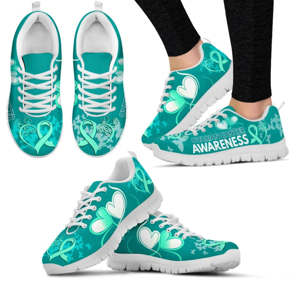 Ovarian Breast Cancer Leukaemia Awareness Womens Sneakers Shoes