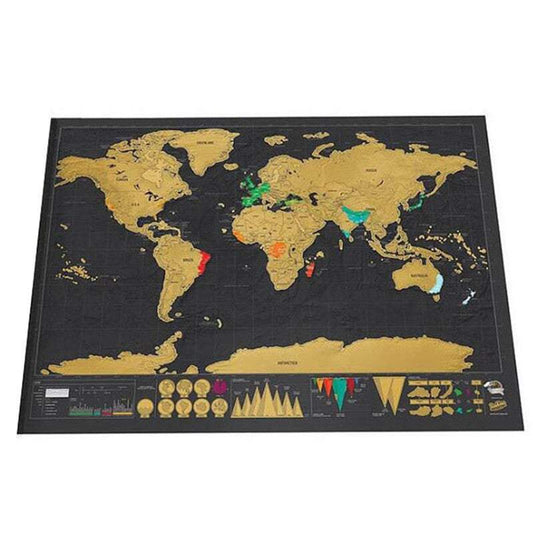 Posters Interactive Scratch Off World Map Travel Decor
