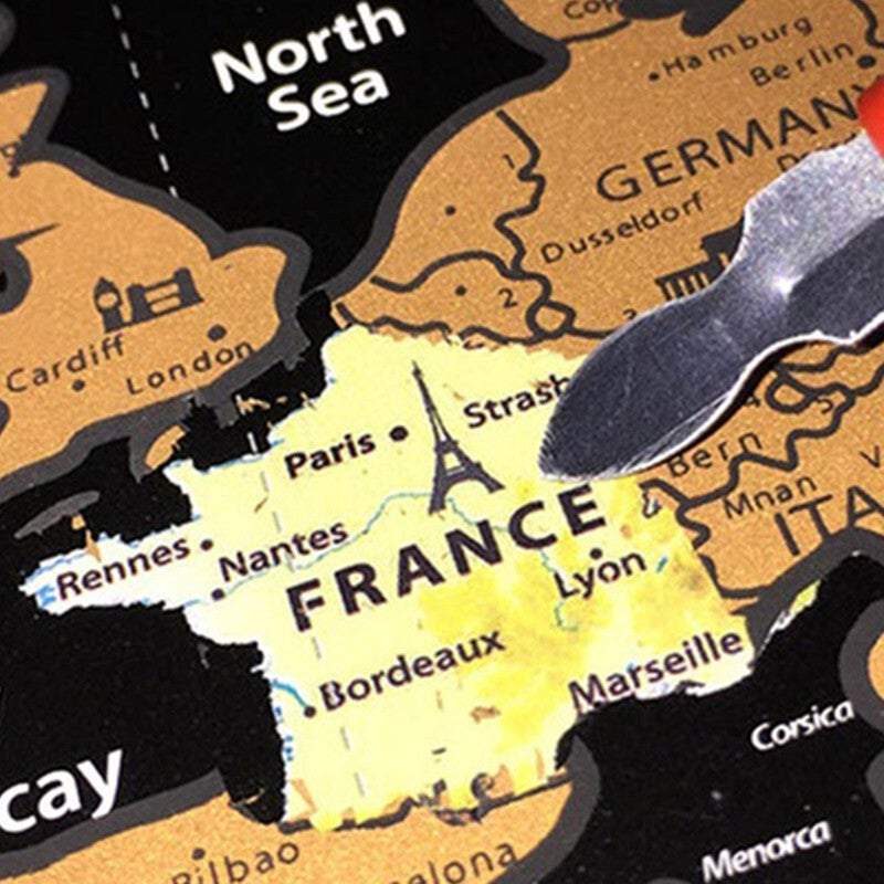 Posters Interactive Scratch Off World Map Travel Decor