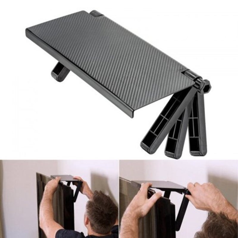 Screen Shelf Computer Monitor Riser Desktop Stand Tv Rack Display Black